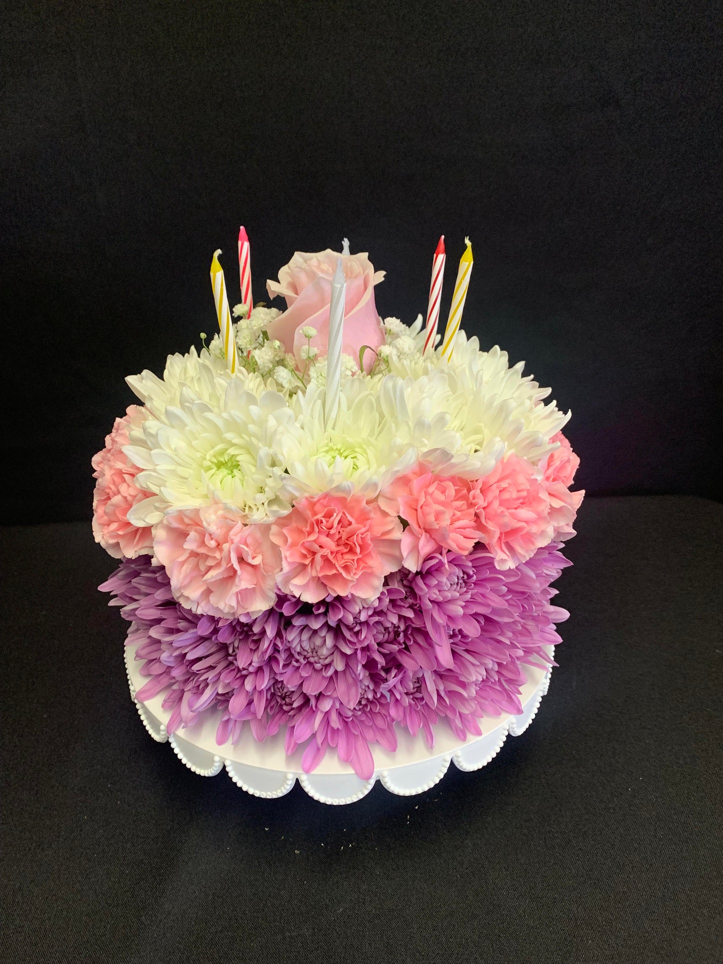 HAPPY BIRHTDAY FLORAL CAKE