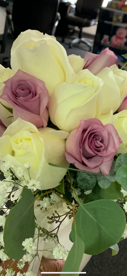 BRIDAL BOUQUET WHITE AND LAVANDER